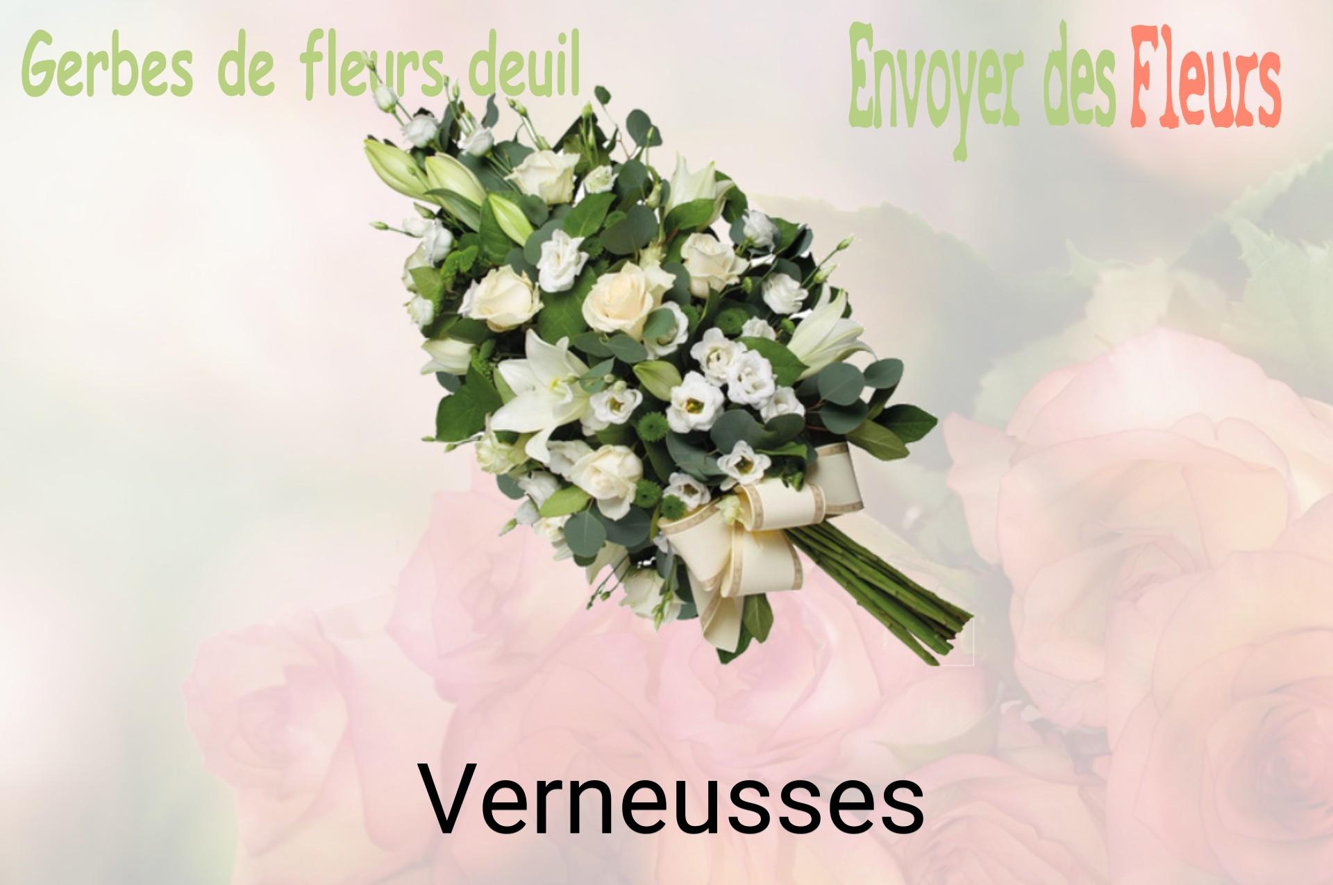 Gerbe de fleurs de deuil livrée à Verneusses